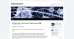 Desktop Screenshot of criticalscience.com